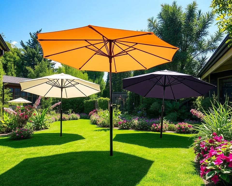 Opvouwbare parasols met UV-bescherming voor de tuin