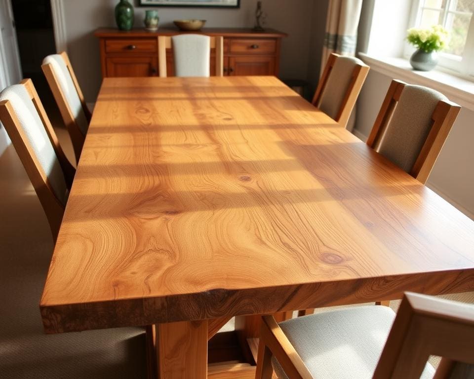 Mangohouten eettafel: karaktervol en natuurlijk